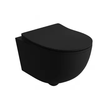 Miska WC wisząca z deską - LAVITA PRAIA Black 2.0